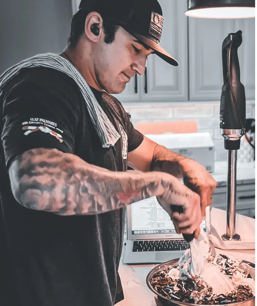 Founder scooping ice cream