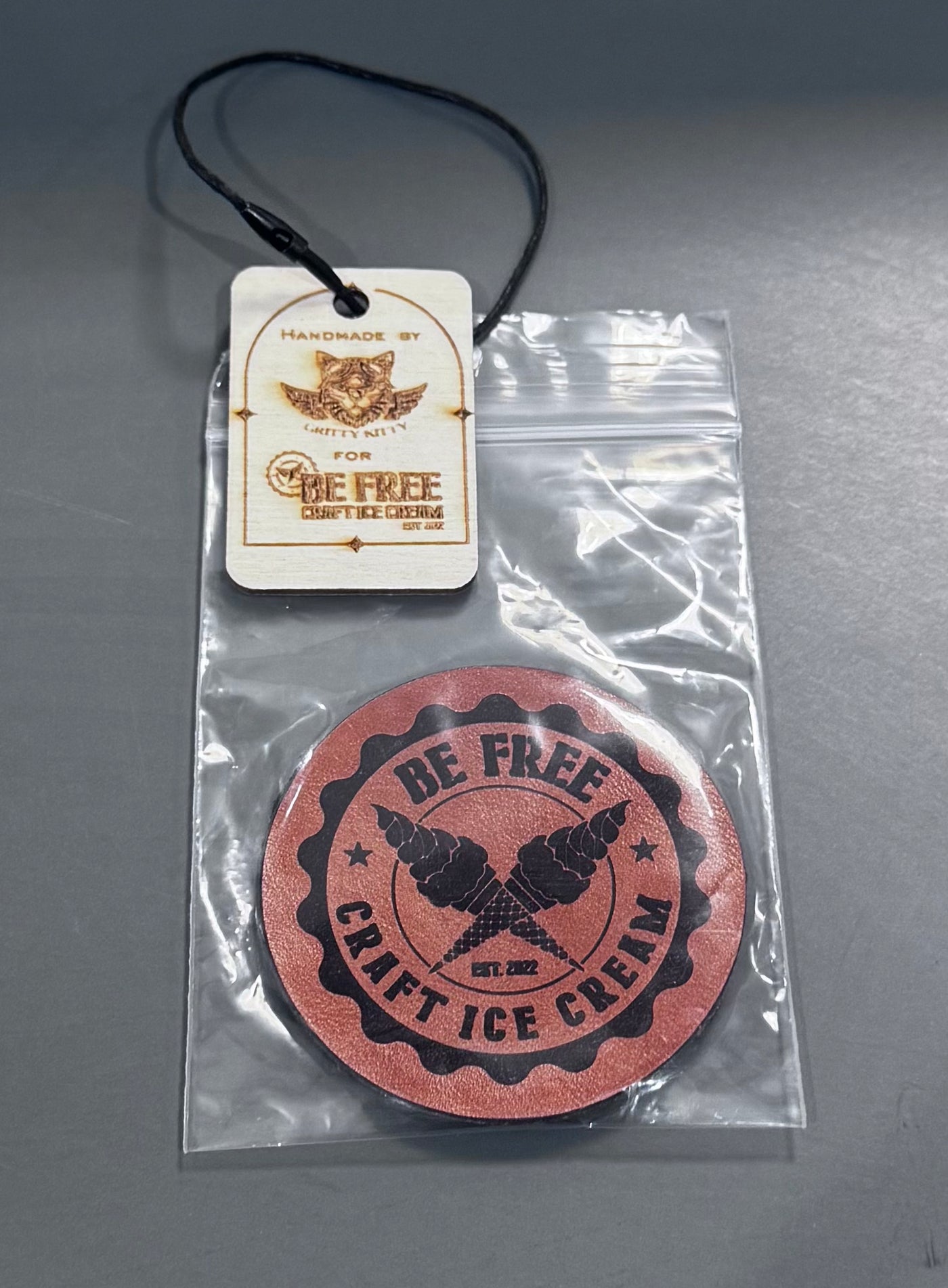 BeFree Craft Ice Cream Handcrafted Leather Velcro Patch