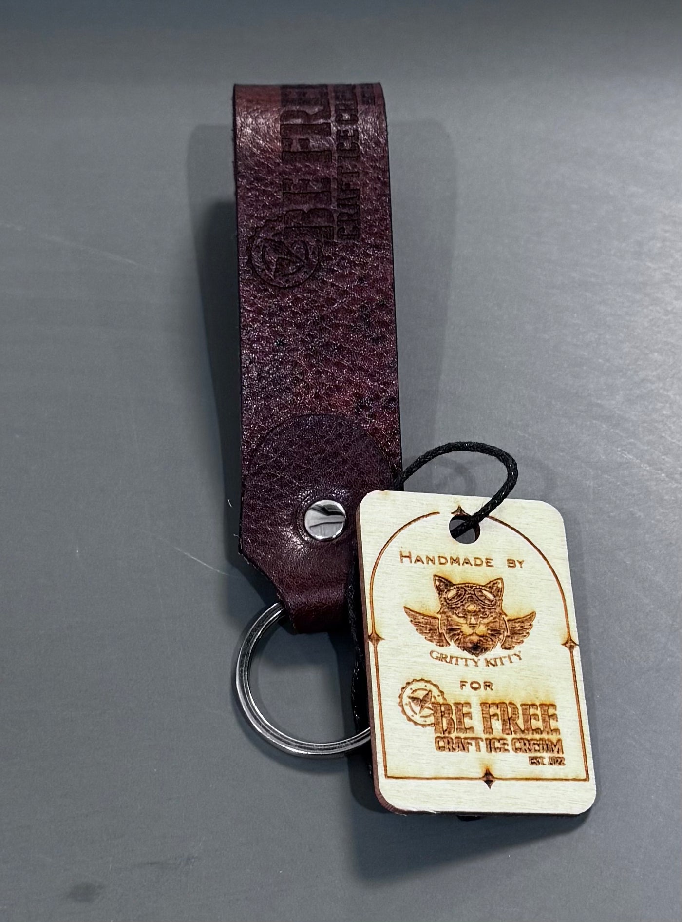 BeFree Ice Cream Leather Keychain