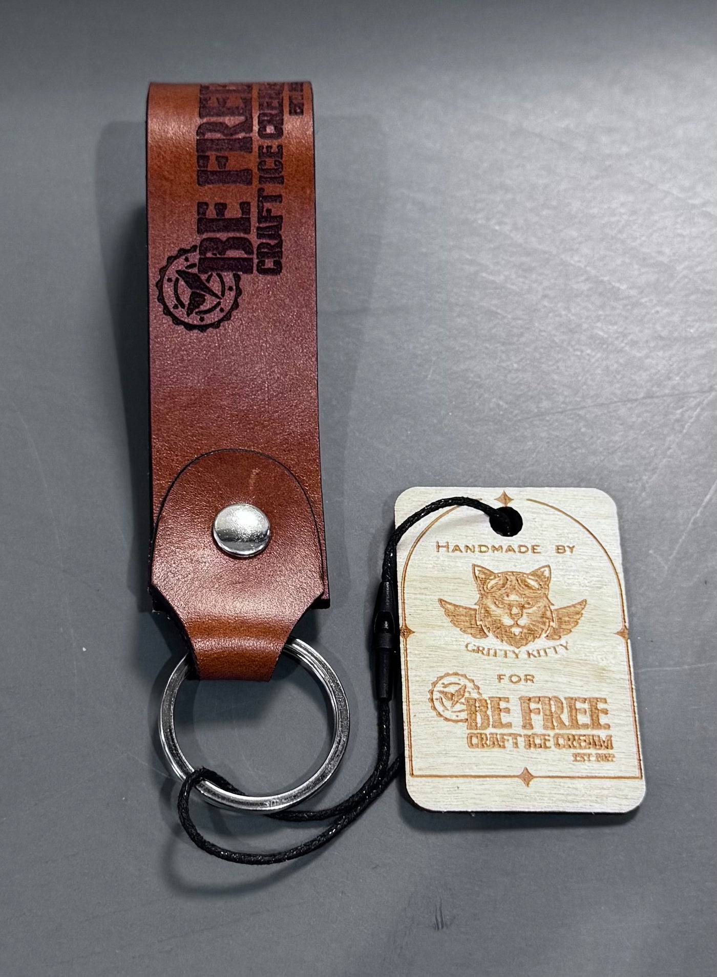 BeFree Ice Cream Leather Keychain