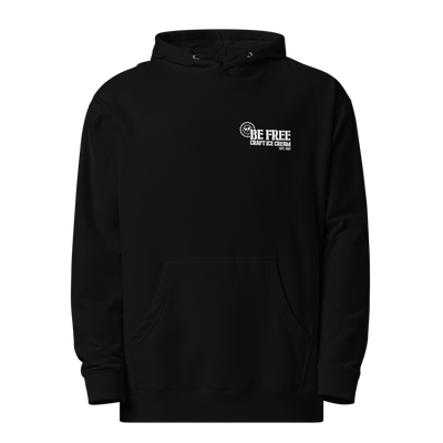 Be Free Craft Ice Cream Logo Unisex Heavyweight Hoodie - PREORDER